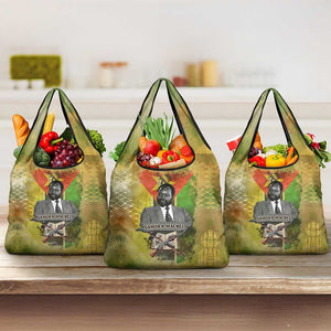 Samora Machel Grocery Bag Mozambique Flag Unity and Victory Quote Liberation Struggle - African Freedom Tribute - African Pride