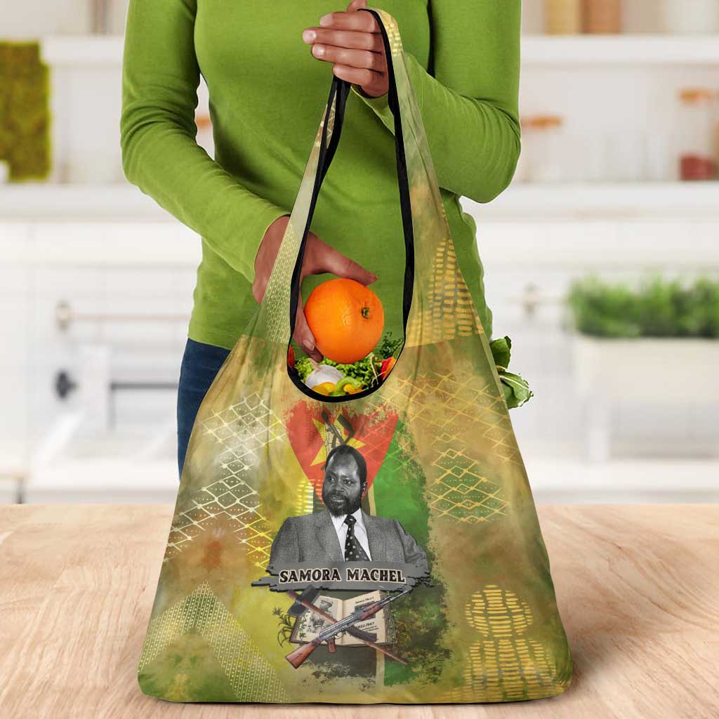 Samora Machel Grocery Bag Mozambique Flag Unity and Victory Quote Liberation Struggle - African Freedom Tribute - African Pride