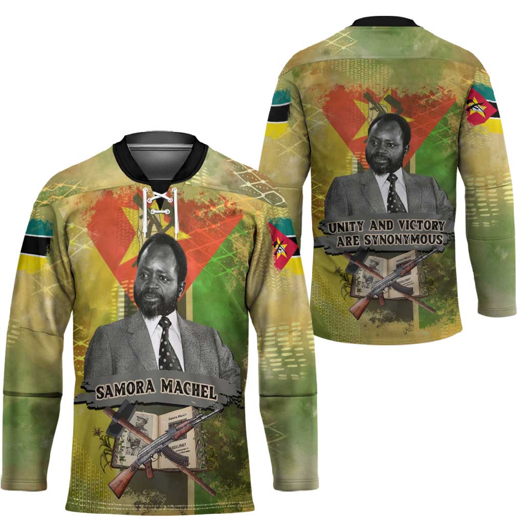 Samora Machel Hockey Jersey Mozambique Flag Unity and Victory Quote Liberation Struggle - African Freedom Tribute - African Pride