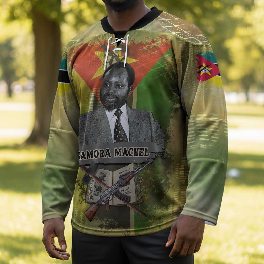 Samora Machel Hockey Jersey Mozambique Flag Unity and Victory Quote Liberation Struggle - African Freedom Tribute - African Pride