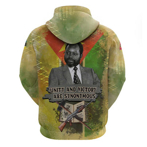 Samora Machel Hoodie Mozambique Flag Unity and Victory Quote Liberation Struggle - African Freedom Tribute - African Pride