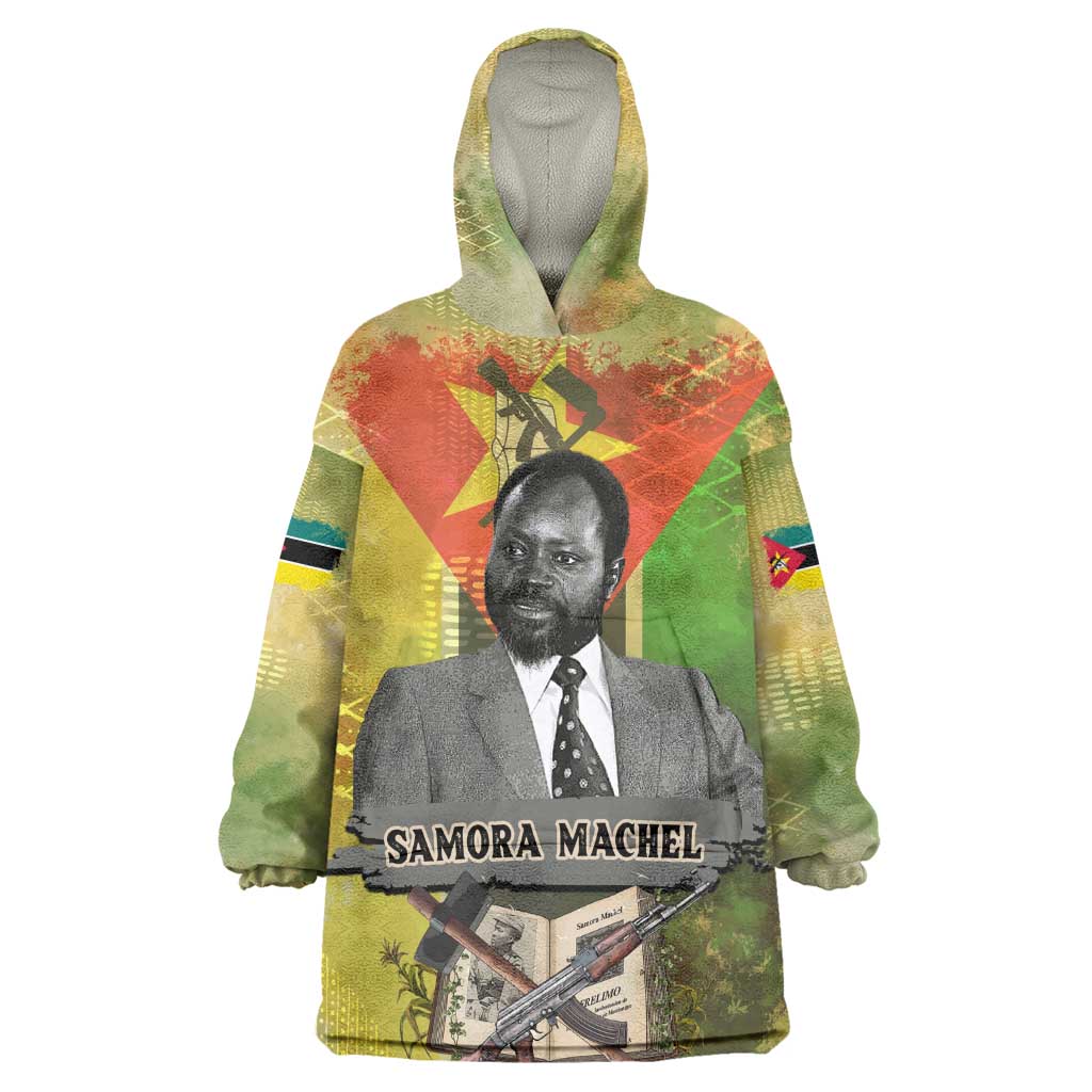 Samora Machel Kid Wearable Blanket Hoodie Mozambique Flag Unity and Victory Quote Liberation Struggle - African Freedom Tribute - African Pride