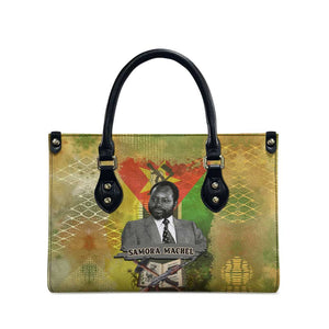 Samora Machel Leather Bag Mozambique Flag Unity and Victory Quote Liberation Struggle - African Freedom Tribute - African Pride