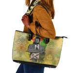 Samora Machel Leather Tote Bag Mozambique Flag Unity and Victory Quote Liberation Struggle - African Freedom Tribute - African Pride