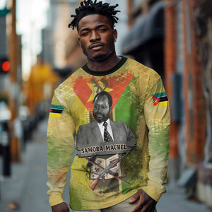 Samora Machel Long Sleeve Shirt Mozambique Flag Unity and Victory Quote Liberation Struggle - African Freedom Tribute - African Pride