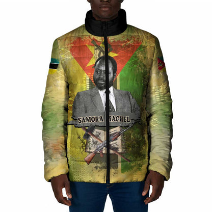 Samora Machel Padded Jacket Mozambique Flag Unity and Victory Quote Liberation Struggle - African Freedom Tribute - African Pride