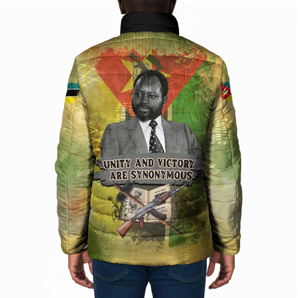 Samora Machel Padded Jacket Mozambique Flag Unity and Victory Quote Liberation Struggle - African Freedom Tribute - African Pride