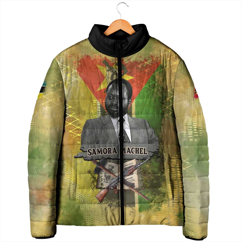 Samora Machel Padded Jacket Mozambique Flag Unity and Victory Quote Liberation Struggle - African Freedom Tribute - African Pride