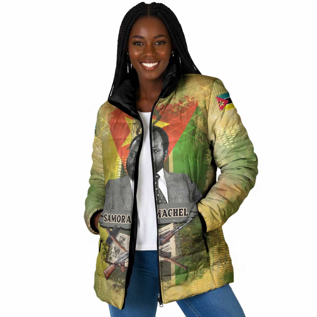 Samora Machel Padded Jacket Mozambique Flag Unity and Victory Quote Liberation Struggle - African Freedom Tribute - African Pride