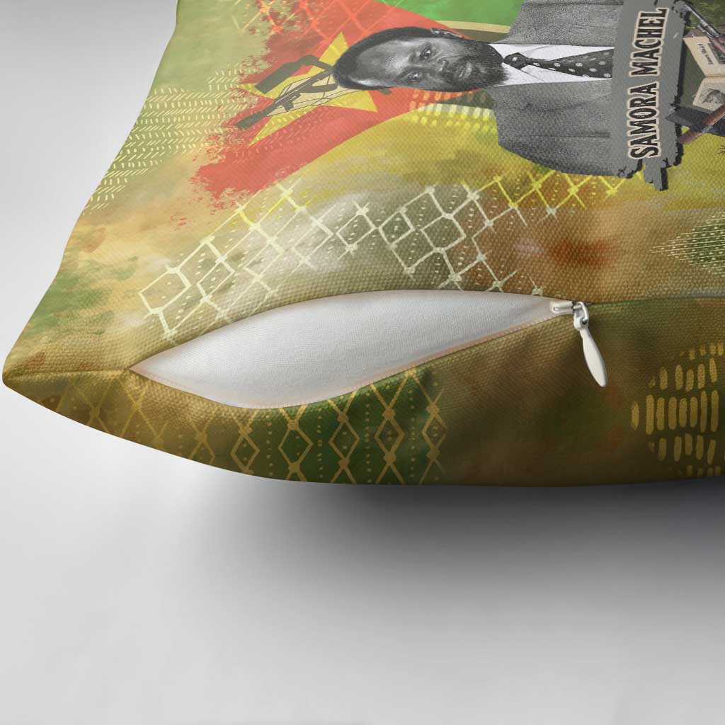 Samora Machel Pillow Cover Mozambique Flag Unity and Victory Quote Liberation Struggle - African Freedom Tribute - African Pride