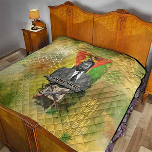Samora Machel Quilt Mozambique Flag Unity and Victory Quote Liberation Struggle - African Freedom Tribute - African Pride