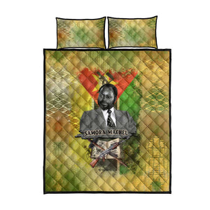 Samora Machel Quilt Bed Set Mozambique Flag Unity and Victory Quote Liberation Struggle - African Freedom Tribute - African Pride