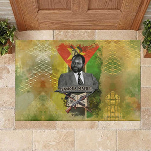 Samora Machel Rubber Doormat Mozambique Flag Unity and Victory Quote Liberation Struggle - African Freedom Tribute - African Pride