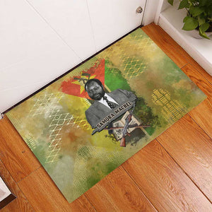 Samora Machel Rubber Doormat Mozambique Flag Unity and Victory Quote Liberation Struggle - African Freedom Tribute - African Pride