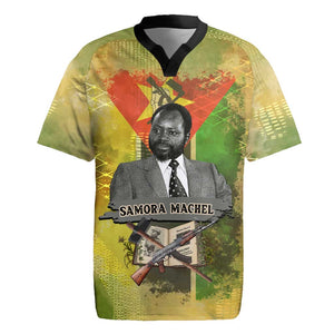 Samora Machel Rugby Jersey Mozambique Flag Unity and Victory Quote Liberation Struggle - African Freedom Tribute - African Pride