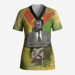 Samora Machel Scrub Top Mozambique Flag Unity and Victory Quote Liberation Struggle - African Freedom Tribute - African Pride