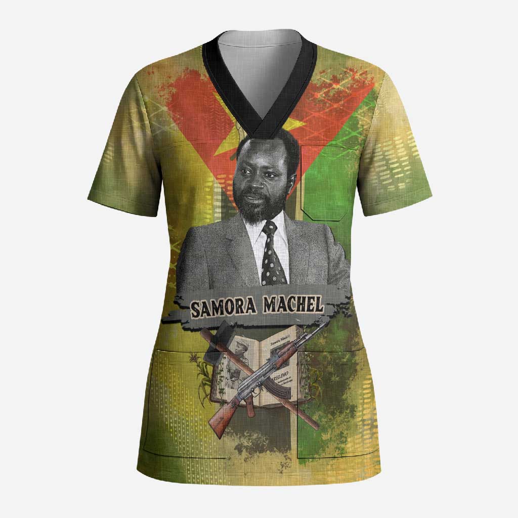 Samora Machel Scrub Top Mozambique Flag Unity and Victory Quote Liberation Struggle - African Freedom Tribute - African Pride