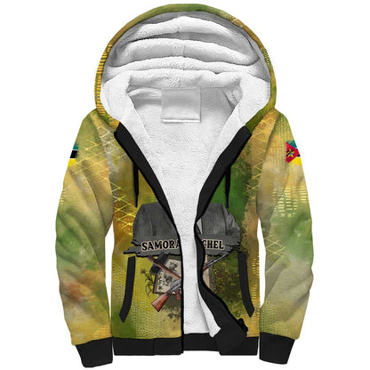 Samora Machel Sherpa Hoodie Mozambique Flag Unity and Victory Quote Liberation Struggle - African Freedom Tribute - African Pride