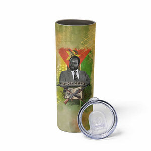 Samora Machel Skinny Tumbler Mozambique Flag Unity and Victory Quote Liberation Struggle - African Freedom Tribute - African Pride