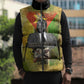 Samora Machel Sleeveless Puffer Jacket Mozambique Flag Unity and Victory Quote Liberation Struggle - African Freedom Tribute - African Pride