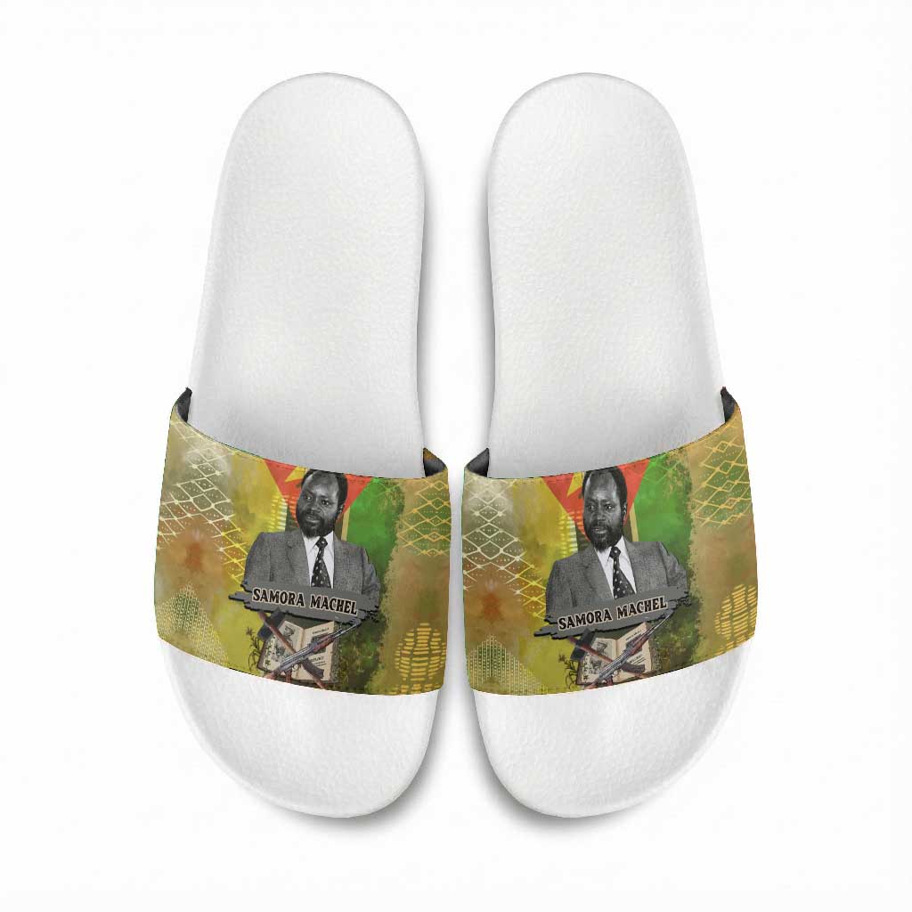 Samora Machel Slide Sandals Mozambique Flag Unity and Victory Quote Liberation Struggle - African Freedom Tribute - African Pride