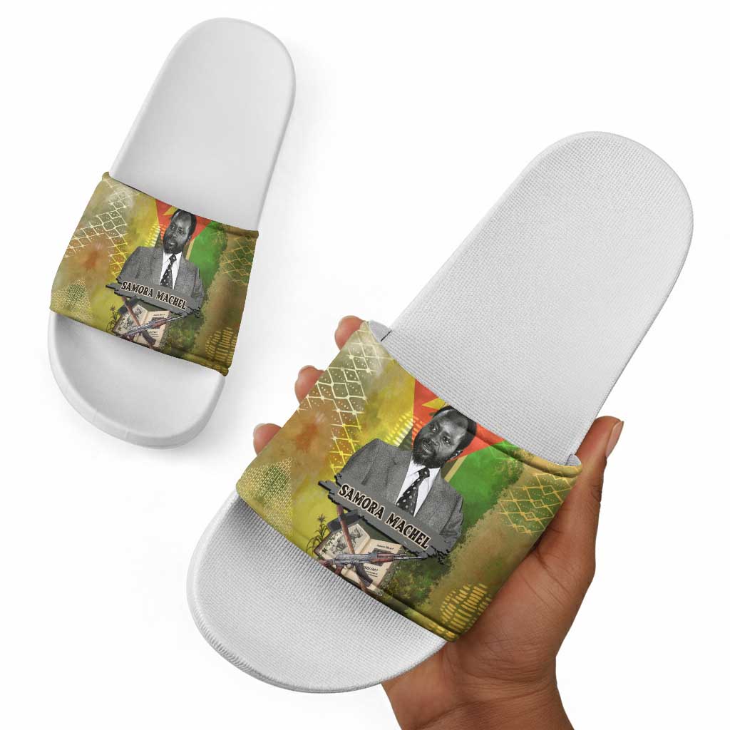 Samora Machel Slide Sandals Mozambique Flag Unity and Victory Quote Liberation Struggle - African Freedom Tribute - African Pride