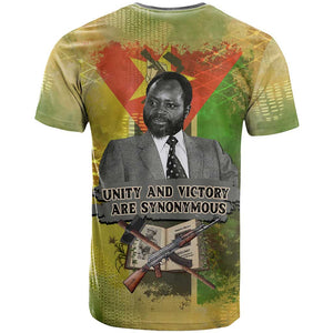 Samora Machel T shirt Mozambique Flag Unity and Victory Quote Liberation Struggle - African Freedom Tribute - African Pride