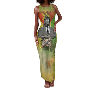 Samora Machel Tank Maxi Dress Mozambique Flag Unity and Victory Quote Liberation Struggle - African Freedom Tribute - African Pride