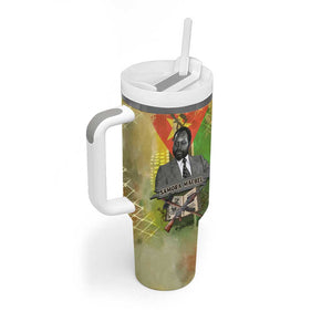 Samora Machel Tumbler With Handle Mozambique Flag Unity and Victory Quote Liberation Struggle - African Freedom Tribute - African Pride
