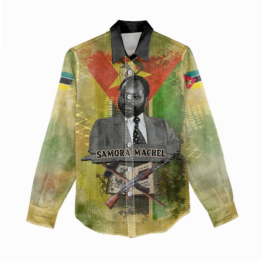 Samora Machel Women Casual Shirt Mozambique Flag Unity and Victory Quote Liberation Struggle - African Freedom Tribute - African Pride
