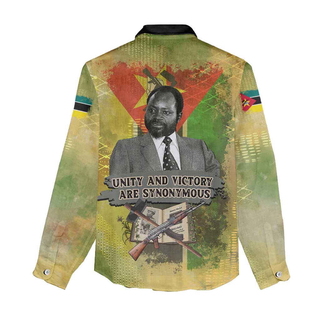Samora Machel Women Casual Shirt Mozambique Flag Unity and Victory Quote Liberation Struggle - African Freedom Tribute - African Pride