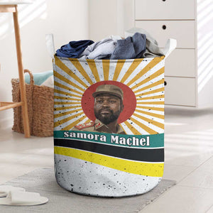 Samora Machel Laundry Basket Radiant Sunburst Bold Anti-Colonial Quote Mozambique Liberation - African Revolutionary Art - African Pride