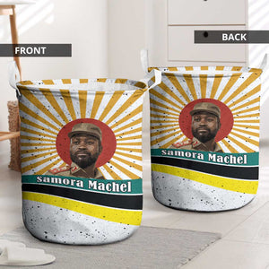 Samora Machel Laundry Basket Radiant Sunburst Bold Anti-Colonial Quote Mozambique Liberation - African Revolutionary Art - African Pride