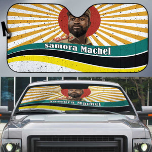 Samora Machel Auto Sun Shade Radiant Sunburst Bold Anti-Colonial Quote Mozambique Liberation - African Revolutionary Art - African Pride