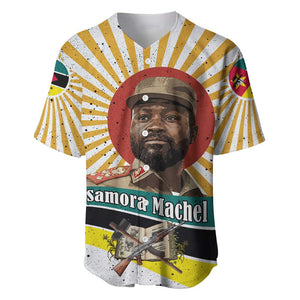 Samora Machel Baseball Jersey Radiant Sunburst Bold Anti-Colonial Quote Mozambique Liberation - African Revolutionary Art - African Pride