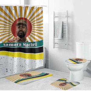 Samora Machel Bathroom Set Radiant Sunburst Bold Anti-Colonial Quote Mozambique Liberation - African Revolutionary Art - African Pride
