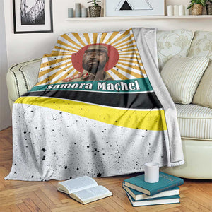 Samora Machel Blanket Radiant Sunburst Bold Anti-Colonial Quote Mozambique Liberation - African Revolutionary Art - African Pride