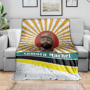 Samora Machel Blanket Radiant Sunburst Bold Anti-Colonial Quote Mozambique Liberation - African Revolutionary Art - African Pride