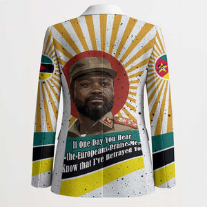 Samora Machel Blazer Radiant Sunburst Bold Anti-Colonial Quote Mozambique Liberation - African Revolutionary Art - African Pride