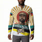 Samora Machel Button Sweatshirt Radiant Sunburst Bold Anti-Colonial Quote Mozambique Liberation - African Revolutionary Art