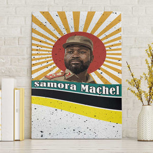 Samora Machel Canvas Wall Art Radiant Sunburst Bold Anti-Colonial Quote Mozambique Liberation - African Revolutionary Art - African Pride