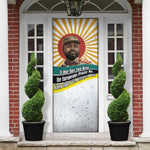 Samora Machel Door Cover Radiant Sunburst Bold Anti-Colonial Quote Mozambique Liberation - African Revolutionary Art - African Pride