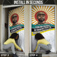 Samora Machel Door Cover Radiant Sunburst Bold Anti-Colonial Quote Mozambique Liberation - African Revolutionary Art - African Pride