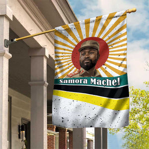Samora Machel Garden Flag Radiant Sunburst Bold Anti-Colonial Quote Mozambique Liberation - African Revolutionary Art - African Pride