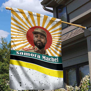 Samora Machel Garden Flag Radiant Sunburst Bold Anti-Colonial Quote Mozambique Liberation - African Revolutionary Art - African Pride