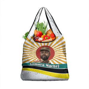 Samora Machel Grocery Bag Radiant Sunburst Bold Anti-Colonial Quote Mozambique Liberation - African Revolutionary Art - African Pride