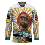 Samora Machel Hockey Jersey Radiant Sunburst Bold Anti-Colonial Quote Mozambique Liberation - African Revolutionary Art - African Pride
