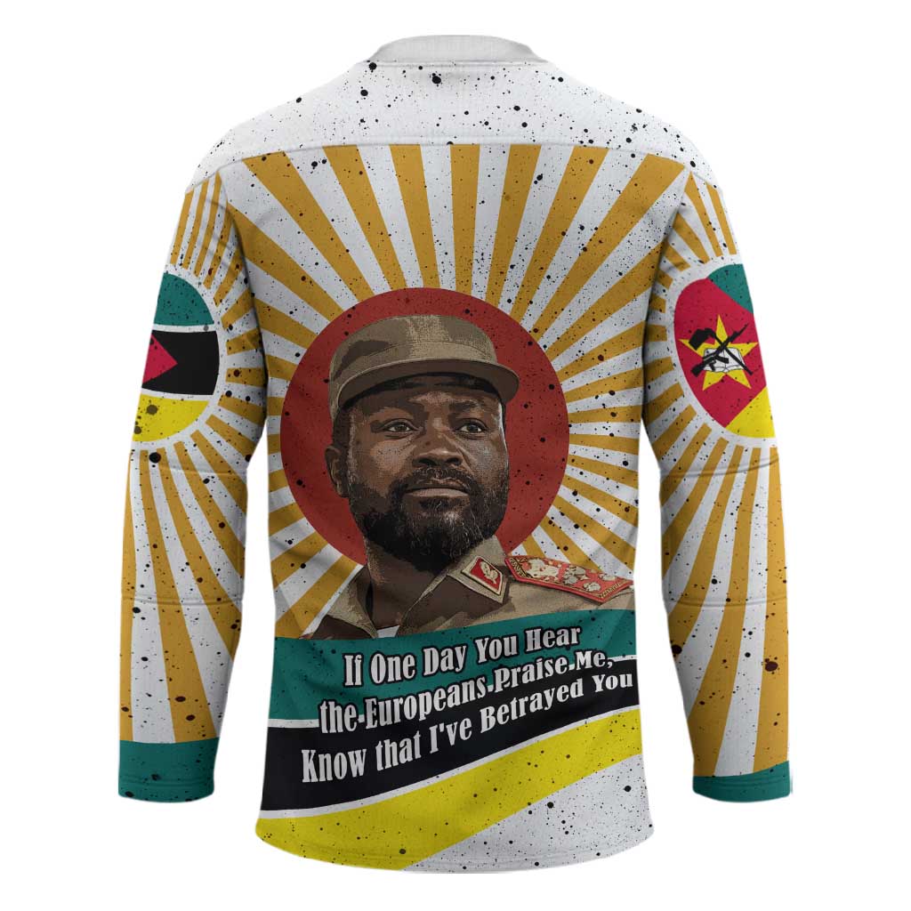 Samora Machel Hockey Jersey Radiant Sunburst Bold Anti-Colonial Quote Mozambique Liberation - African Revolutionary Art - African Pride
