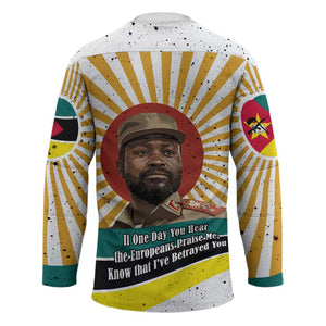 Samora Machel Hockey Jersey Radiant Sunburst Bold Anti-Colonial Quote Mozambique Liberation - African Revolutionary Art - African Pride