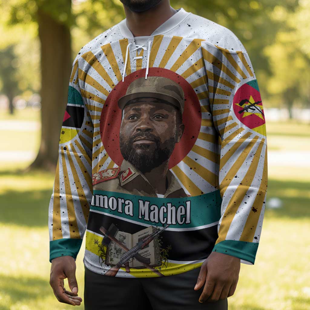 Samora Machel Hockey Jersey Radiant Sunburst Bold Anti-Colonial Quote Mozambique Liberation - African Revolutionary Art - African Pride